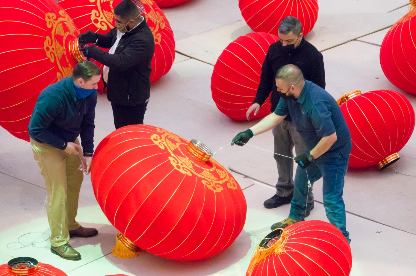 达拉斯：200多只红灯笼迎新春